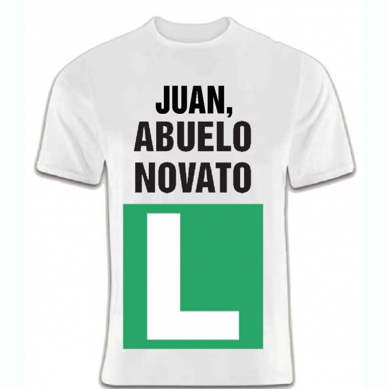 Regalos con nombre: Camiseta abuelo novato personalizada Regalos con nombre: Camiseta abuelo novato personalizada