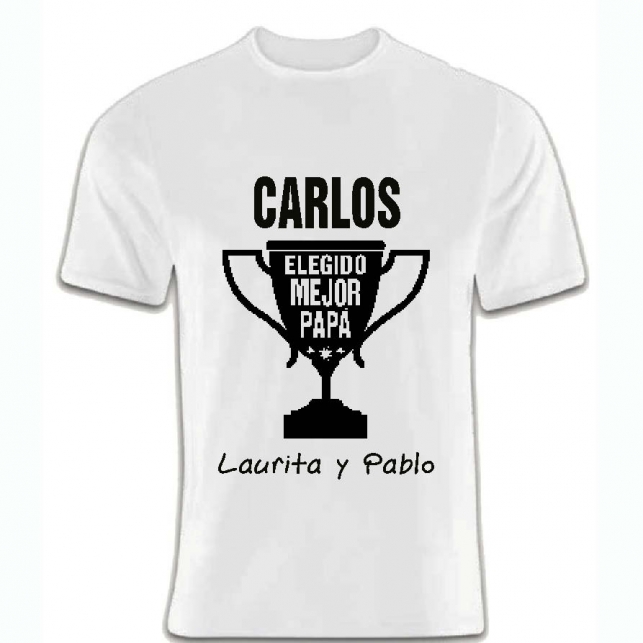 Regalos con nombre: Camiseta al mejor papá personalizada Regalos con nombre: Camiseta al mejor papá personalizada