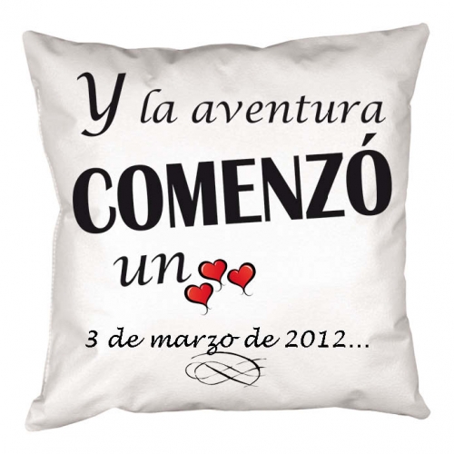 Regalos con nombre: Cojín personalizado Amor Regalos con nombre: Cojín personalizado Amor