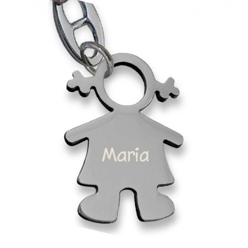 Joyas personalizadas: Llavero niña grabado Joyas personalizadas: Llavero niña grabado