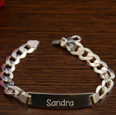 Joyas personalizadas: Esclava hombre grabada Joyas personalizadas: Esclava hombre grabada