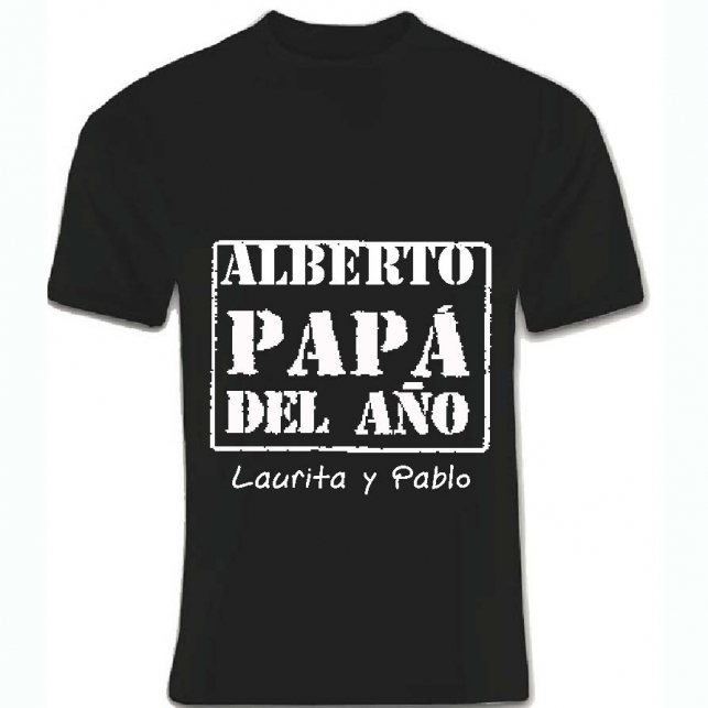 Regalos con nombre: Camiseta Papá del año personalizada Regalos con nombre: Camiseta Papá del año personalizada