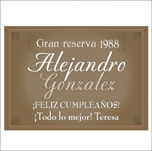 Vinos Personalizados: Botella de vino con etiqueta elegante Vinos Personalizados: Botella de vino con etiqueta elegante