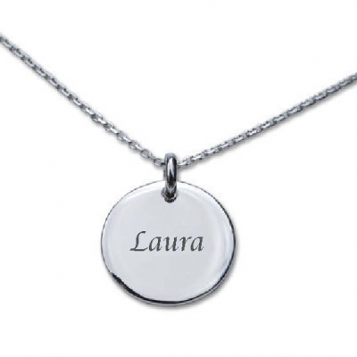 Joyas personalizadas: Colgante redondo grabado Joyas personalizadas: Colgante redondo grabado