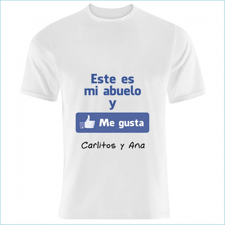 Camisetas personalizadas: Camiseta me gusta mi abuelo personalizada Camisetas personalizadas: Camiseta me gusta mi abuelo personalizada