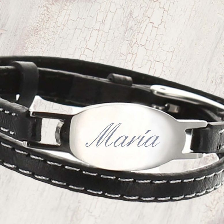 Joyas personalizadas: Pulsera de piel grabada Joyas personalizadas: Pulsera de piel grabada