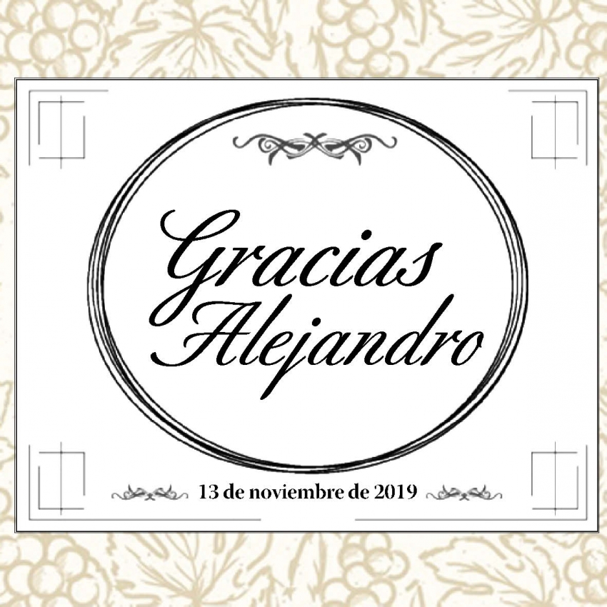 Vinos Personalizados: Botella de vino personalizada "Gracias" Vinos Personalizados: Botella de vino personalizada "Gracias"