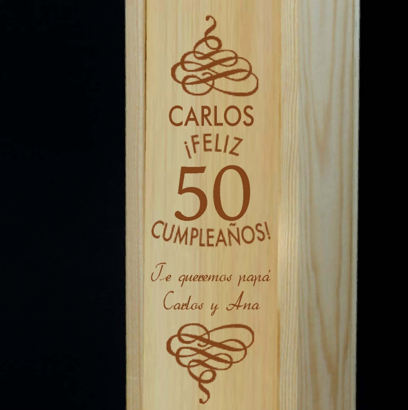 Regalos con nombre: Caja botella de vino especial cumpleaños Regalos con nombre: Caja botella de vino especial cumpleaños