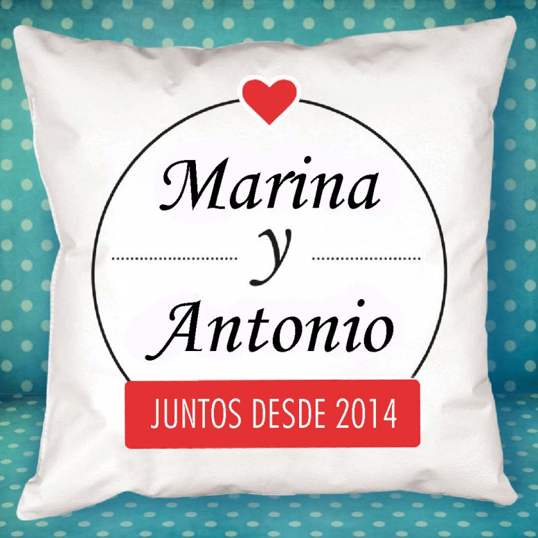 Diseño y decoración: Cojín personalizado juntos desde... Diseño y decoración: Cojín personalizado juntos desde...