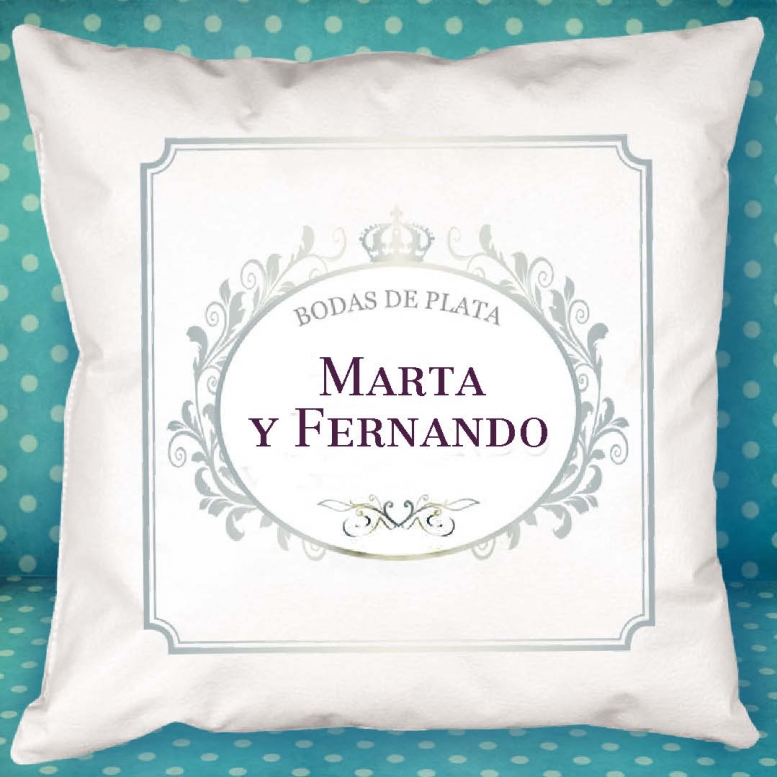 Diseño y decoración: Cojín personalizado para Bodas de Plata Diseño y decoración: Cojín personalizado para Bodas de Plata