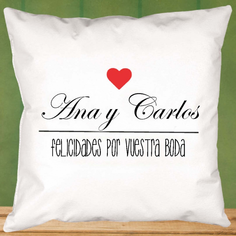 Diseño y decoración: Cojín personalizado para pareja Diseño y decoración: Cojín personalizado para pareja