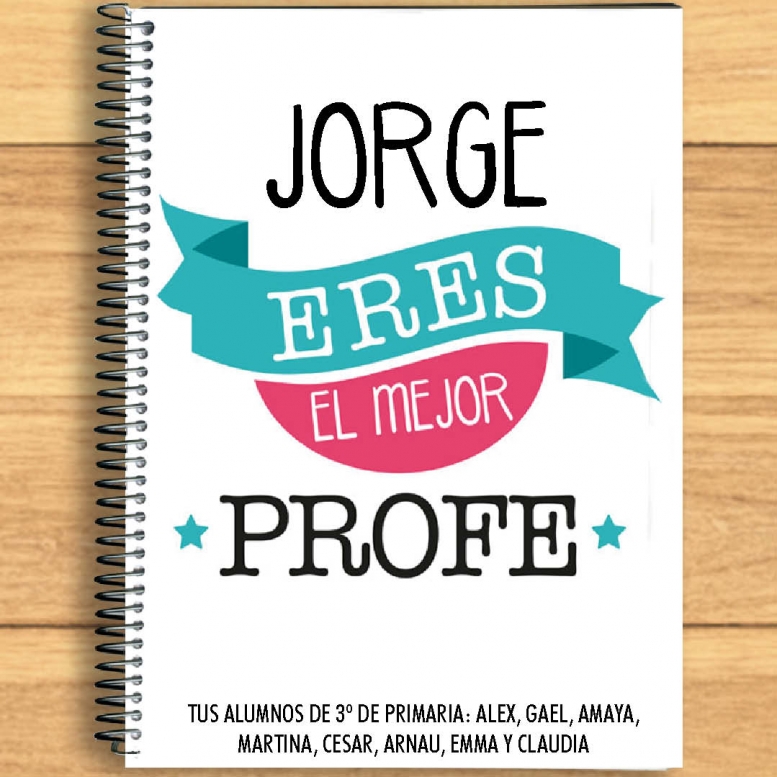 Libros personalizados: Cuaderno Mejor Profe personalizado Libros personalizados: Cuaderno Mejor Profe personalizado