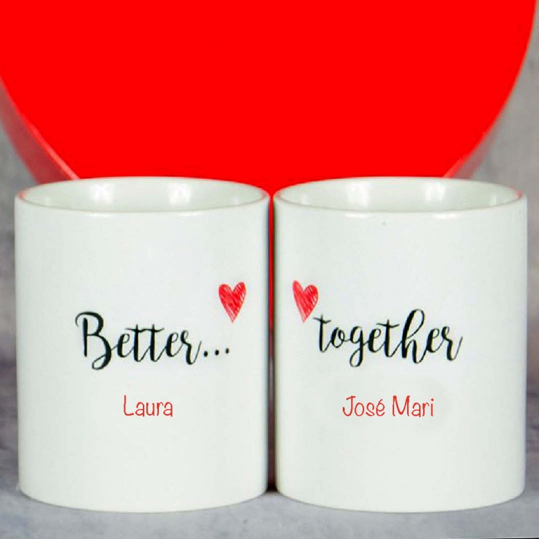 Regalos con nombre: Pack de tazas Better Together Regalos con nombre: Pack de tazas Better Together