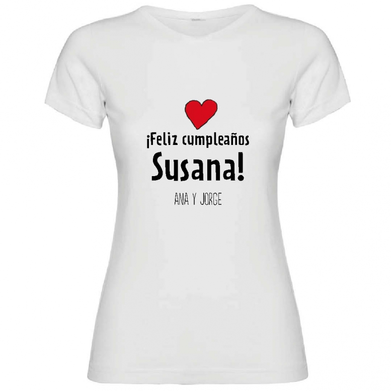 Regalos con nombre: Camiseta feliz cumpleaños mujer Regalos con nombre: Camiseta feliz cumpleaños mujer