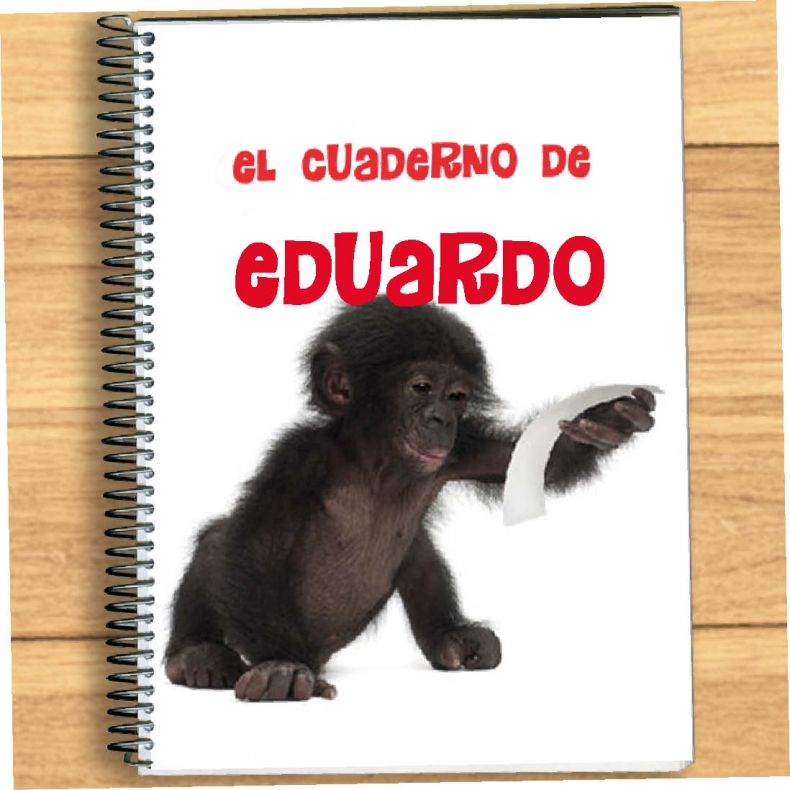 Regalos con nombre: Cuaderno gorila lector Regalos con nombre: Cuaderno gorila lector