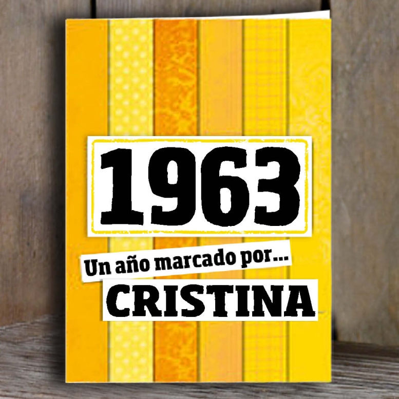 Regalos con nombre: Libro años 60 con tarjeta 1965 personalizada Regalos con nombre: Libro años 60 con tarjeta 1965 personalizada