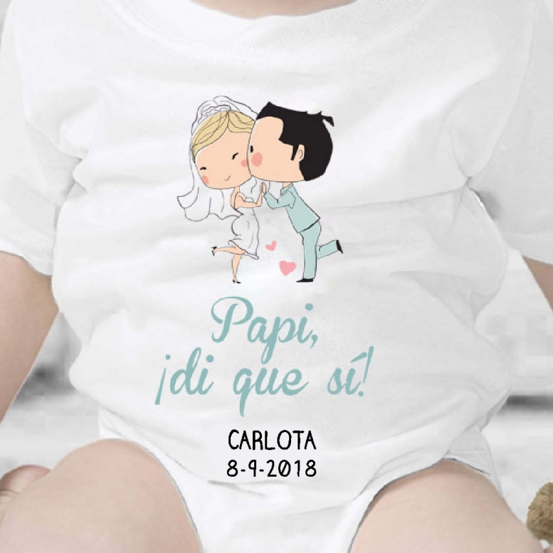 Regalos con nombre: Body personalizado Di que sí Regalos con nombre: Body personalizado Di que sí