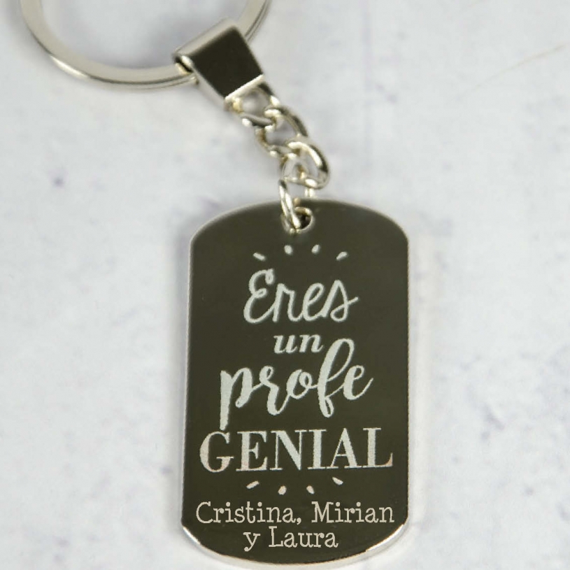 Joyas personalizadas: Llavero personalizado Eres un profe genial Joyas personalizadas: Llavero personalizado Eres un profe genial