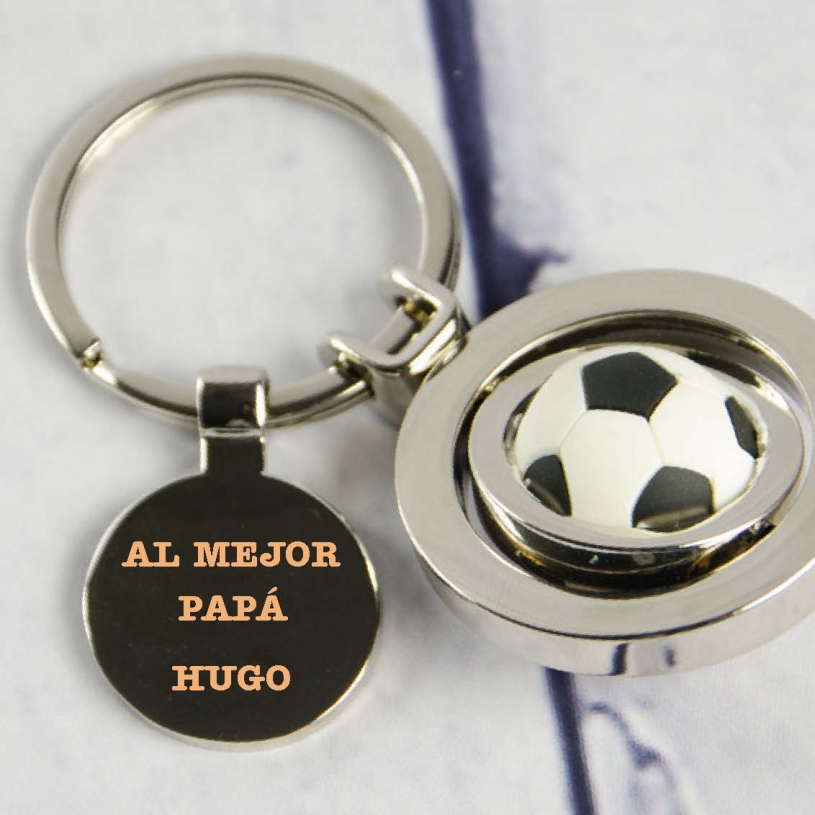 Joyas personalizadas: Llavero fútbol grabado Joyas personalizadas: Llavero fútbol grabado