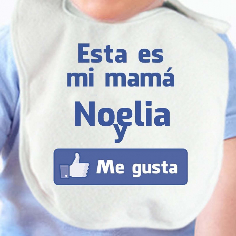 Regalos con nombre: Babero personalizado Me gusta Regalos con nombre: Babero personalizado Me gusta