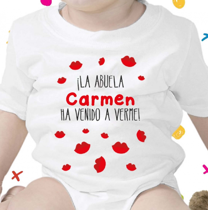 Regalos con nombre: Body personalizado ha venido la abuela Regalos con nombre: Body personalizado ha venido la abuela