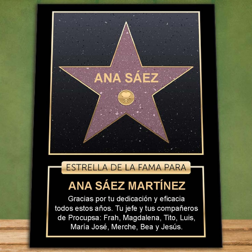 Diseño y decoración: Estrella de la fama personalizada Diseño y decoración: Estrella de la fama personalizada