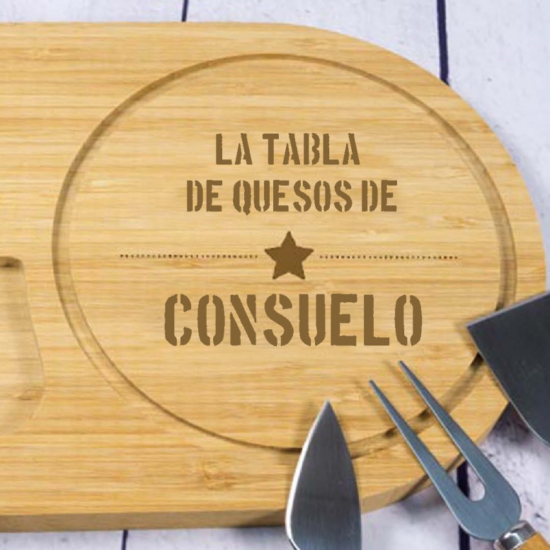 Regalos con nombre: Tabla de quesos grabada Regalos con nombre: Tabla de quesos grabada