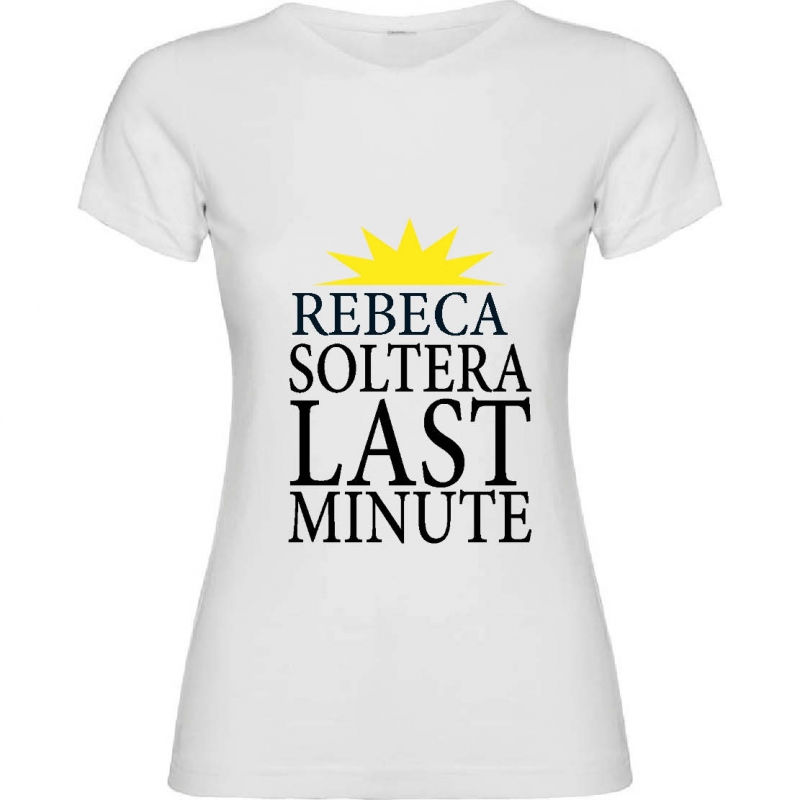 Regalos con nombre: Camiseta soltera last minute personalizada Regalos con nombre: Camiseta soltera last minute personalizada