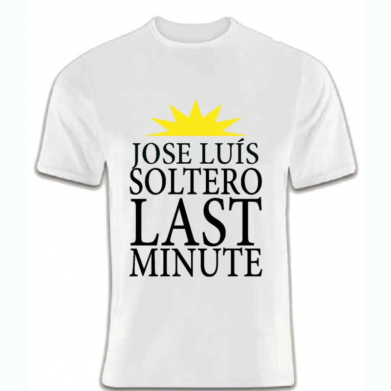 Regalos con nombre: Camiseta soltero last minute personalizada Regalos con nombre: Camiseta soltero last minute personalizada