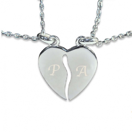 Joyas personalizadas: Colgante corazón divisible personalizado Joyas personalizadas: Colgante corazón divisible personalizado