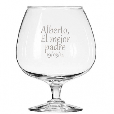 Regalos con nombre: Copa de Coñac grabada Regalos con nombre: Copa de Coñac grabada