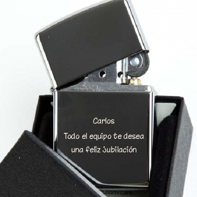 Regalos con nombre: Mechero Zippo grabado con texto Regalos con nombre: Mechero Zippo grabado con texto