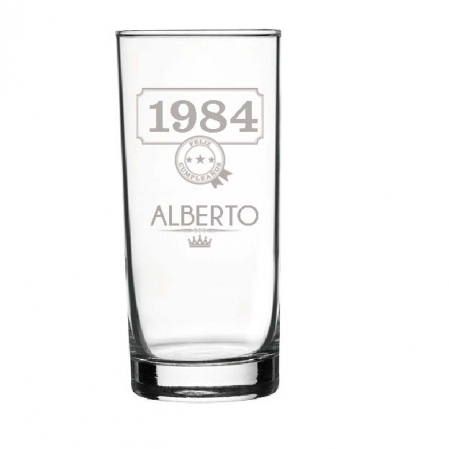 Regalos con nombre: Vaso de whisky año de nacimiento Regalos con nombre: Vaso de whisky año de nacimiento