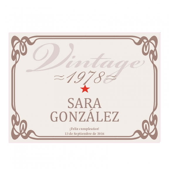 Vinos Personalizados: Botella de champán Vintage Vinos Personalizados: Botella de champán Vintage