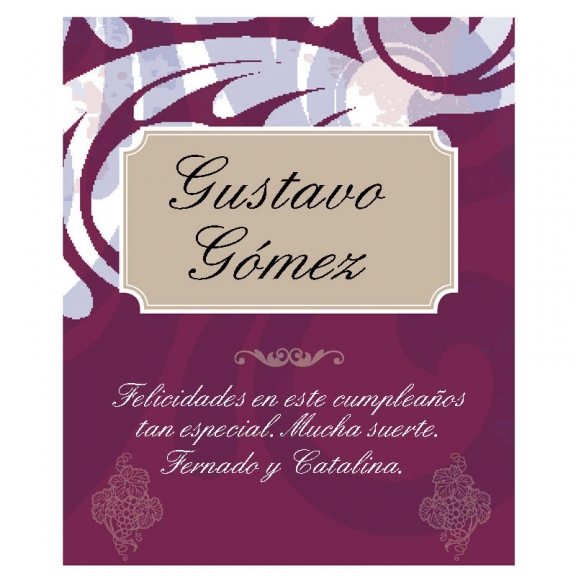 Vinos Personalizados: Botella de vino con etiqueta personalizada Vinos Personalizados: Botella de vino con etiqueta personalizada